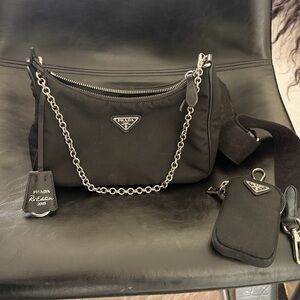 Prada Black Re Nylon Crossbody with Hat!!!!